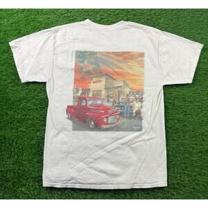 In-N-Out Burger 2011 Texas Mike Rider T-Shirt Mens White Truck Graphic Tee S